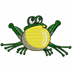 Frogs Embroidery Design 7